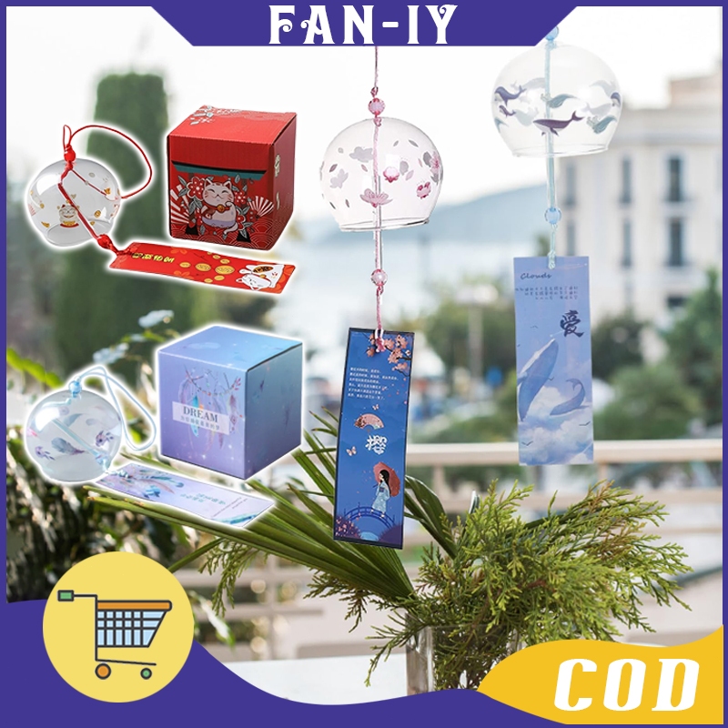 Lonceng Angin Jepang Glass Wind Chime Gantung Lonceng Angin Mobil