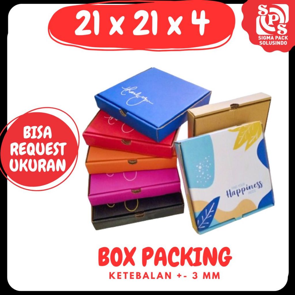 

Box 21x21x4 LD Kardus Pizza Packing Hampers Kotak Kemasan Box Souvenir Karton Zigma Shop