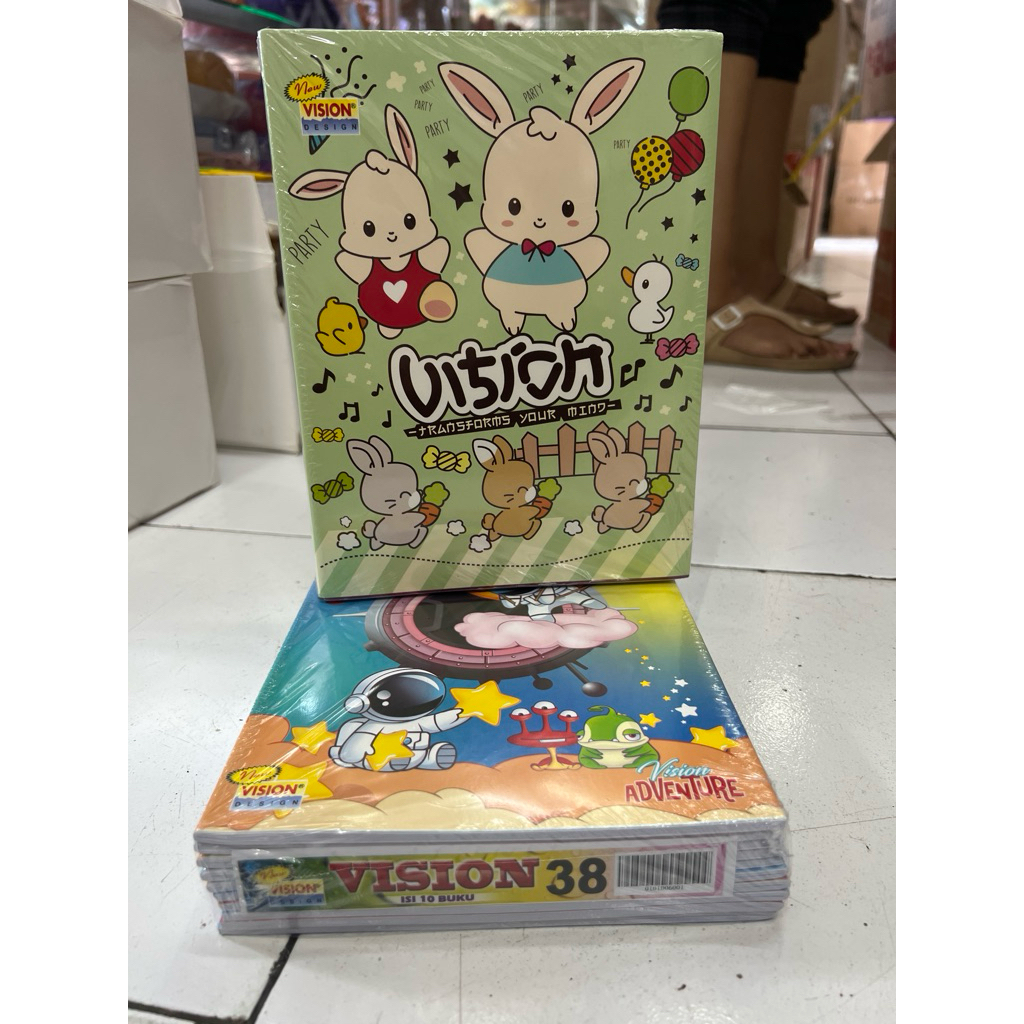 

1 pak Buku Tulis VISION 38 lembar 58 lembar / 10pcs Buku tulis VISION 38 lembar 58 lembar