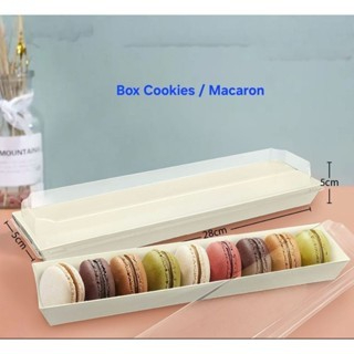 

Box Cookies Macaron AM 28x5x5cm putih -5pcs