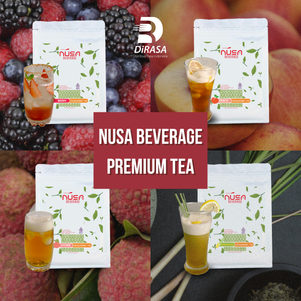 

Bubuk Minuman Teh Lemon/Lemon Tea/Jasmine Tea/Teh Madu/Minuman Kekinian 1 KG Nusa Beverage