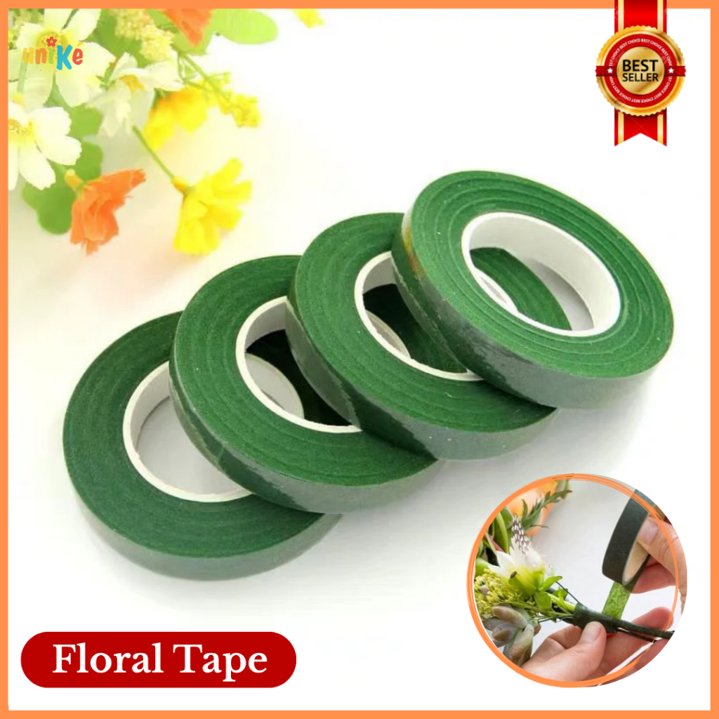 

Floral Tape 12 mm / Flower Tape Isolasi Tangkai Bunga / Perlengkapan Buket Bunga Impor