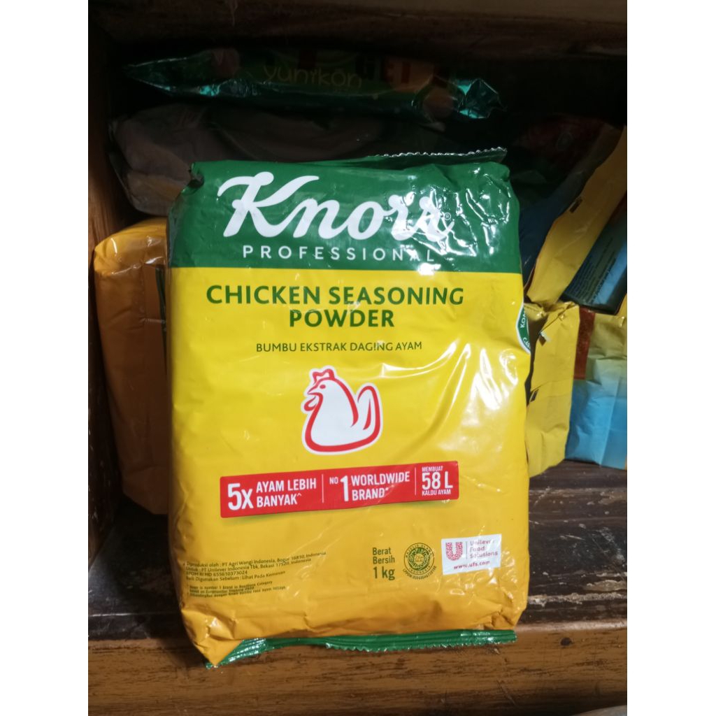 

CHICKEN SEASONING POWDER KNORR 1KG/BUMBU EKSTRAK DAGING AYAM