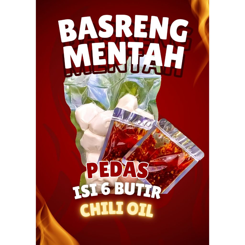 

Basreng Mentah Ikan Chili Oil isi 6 Butir Gurih Renyah Halal