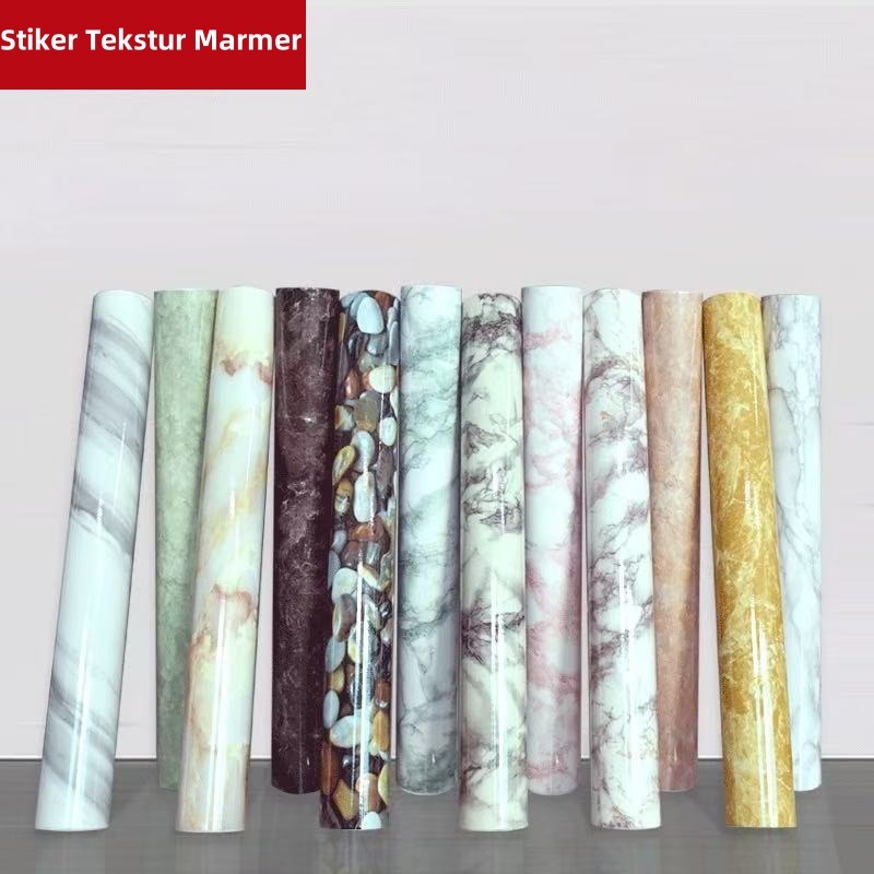 3/5/10m*60cm wallpaper marmer dapur wallpaper perekat diri dekorasi dinding dapur meja makan lemari 