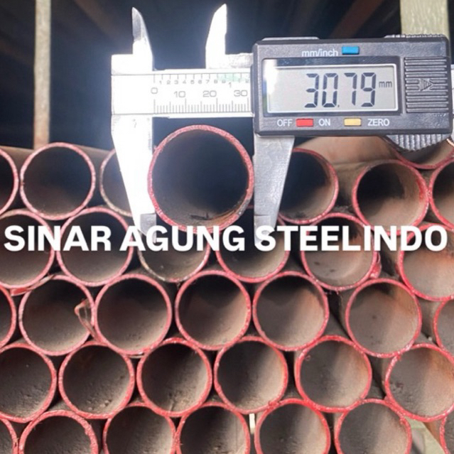 Pipa Hitam 1 inch x 1,2mm x 6m Besi Pipa Hitam 1 inci tebal 1,2mm x 6m