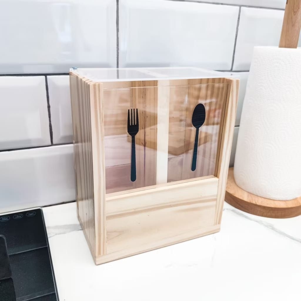 Tempat sendok/tempat sendok garpu/tempat sendok estetik/rak sendok