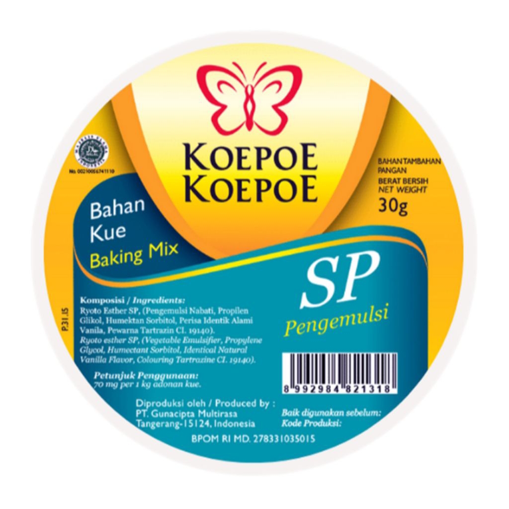 

KOEPOE KOEPOE SP Pengemulsi Bahan Kue 30gr