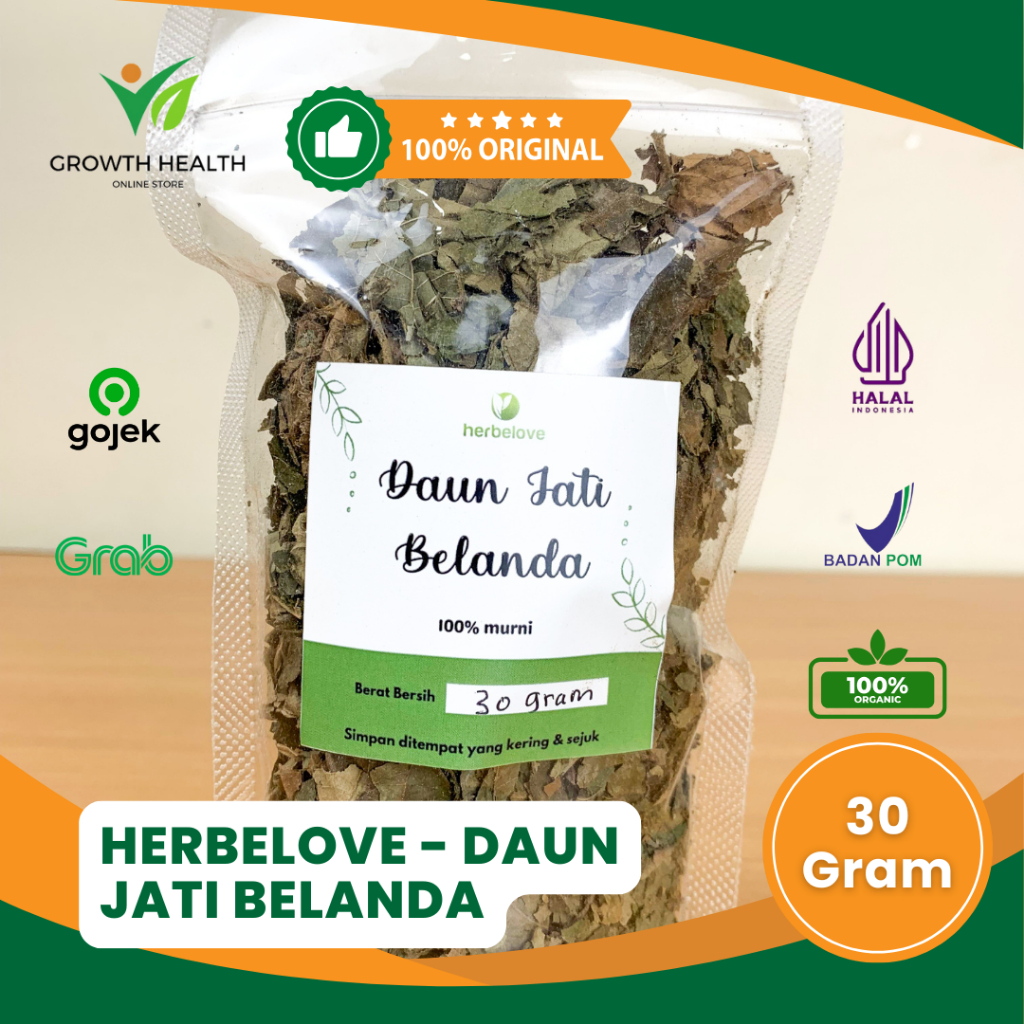 

HERBELOVE – DAUN JATI BELANDA KERING 100% MURNI 30 GRAM