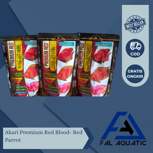 AKARI PREMIUM BLOD RED PARROT 100 GRAM / MAKANAN IKAN PARROT
