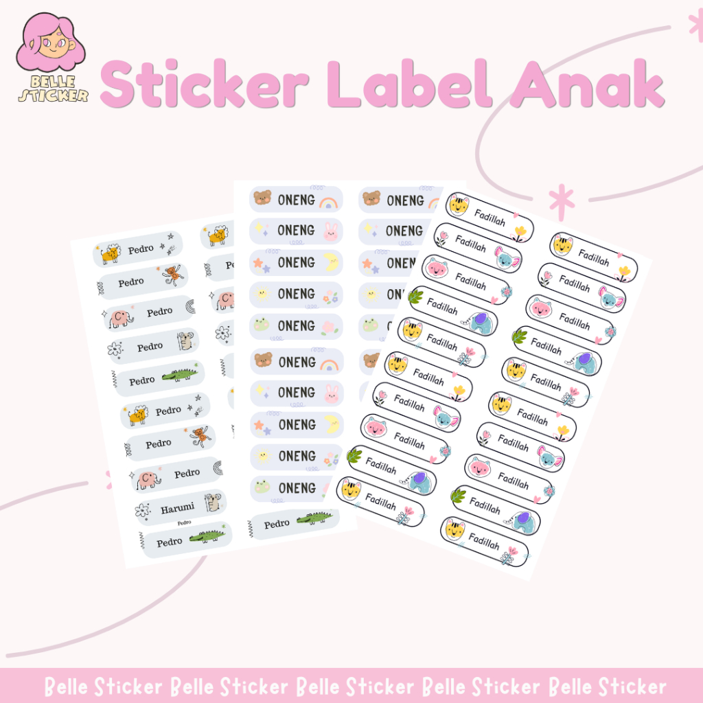 

Stiker Label Nama Anak Bisa Custom Sticker Nama Karakter Label Lunch Box Tumblr Peralatan Sekolah