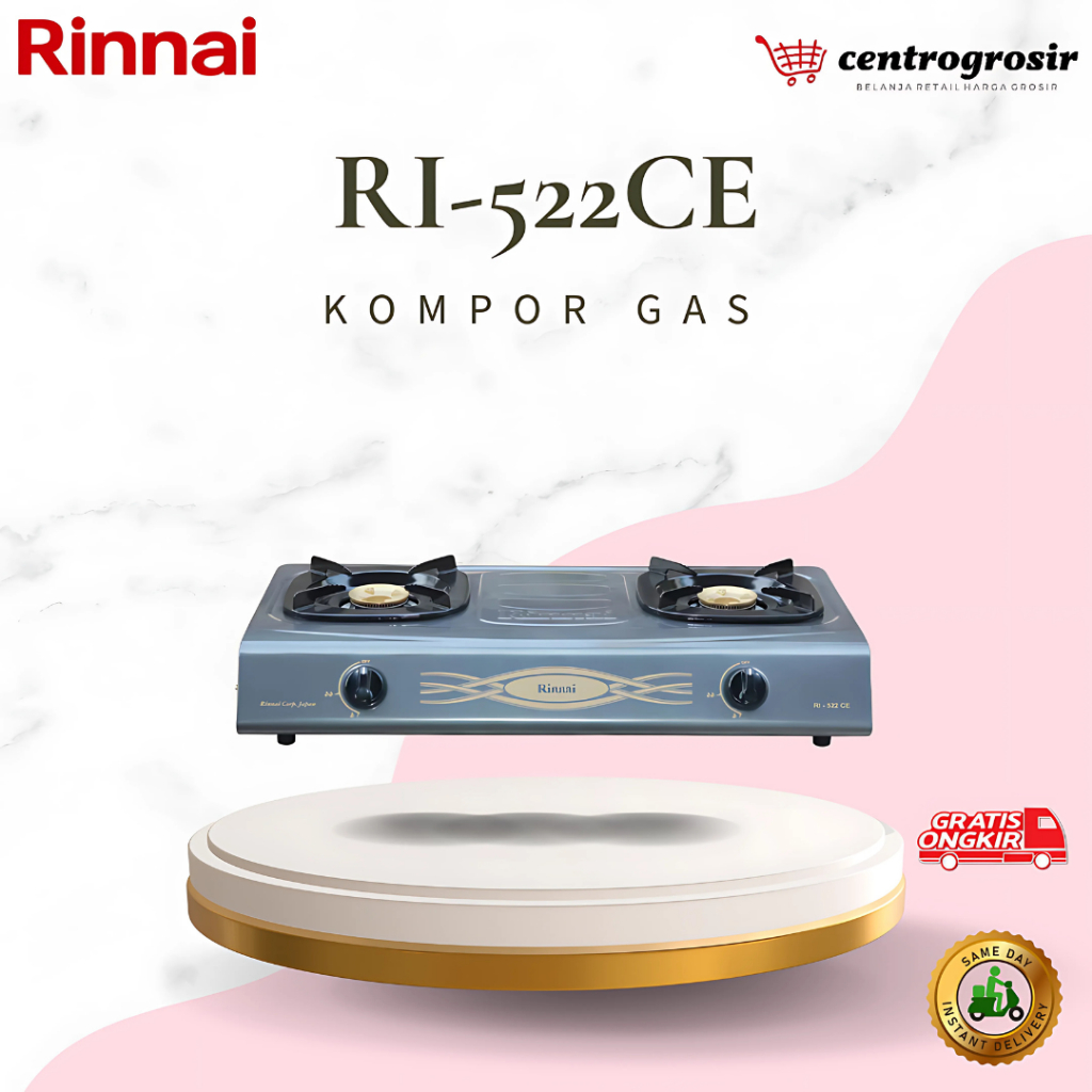 Rinnai RI-522CE Kompor Gas 2 Tungku – RI522CE
