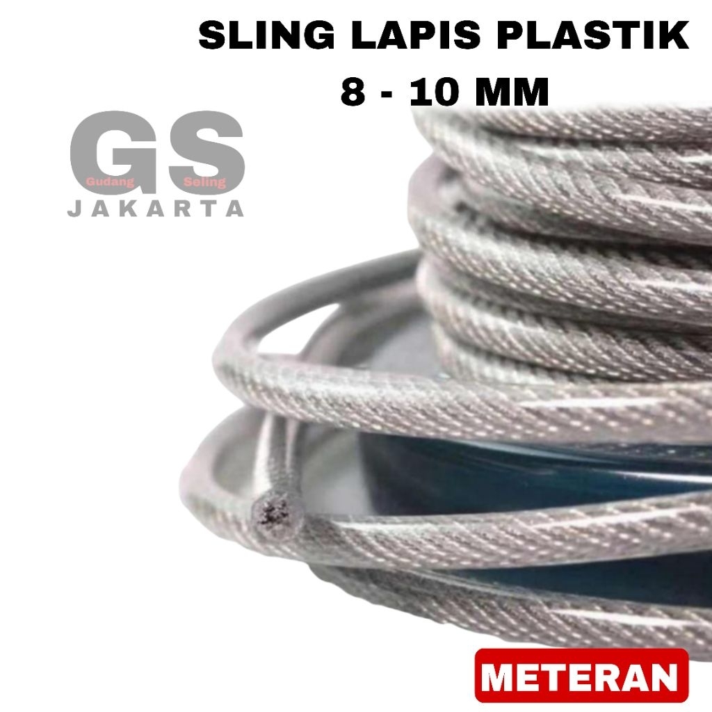 sling lapis plastik 10mm / seling lapis plastik 10mm / seling baja lapis plastik 10mm / sling baja l