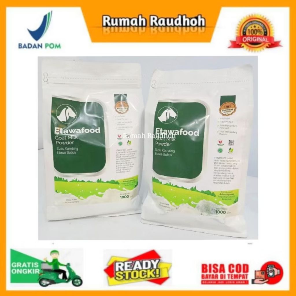 

SUSU KAMBING ETAWAFOOD ORIGINAL - GOAT MILK POWDER PREMIUM ATASI NYERI SENDI DLL