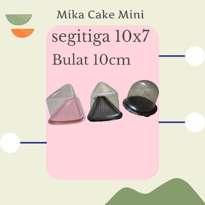 Mika cake Mini, mika kue bulat, mika kue segitiga, mika cake bulat, mika tumpeng mini, box cake slic