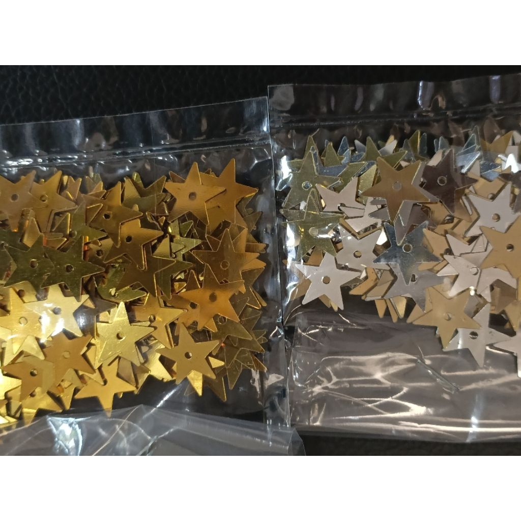 payet ramboci bintang, gold dan silver harga 10 gr rp 5000  50 gr rp 20.000