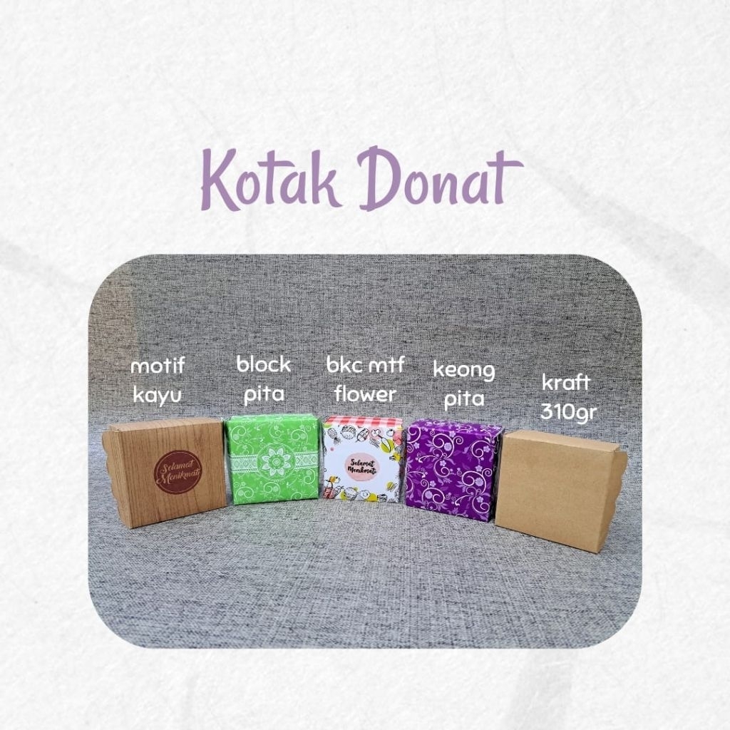 

Kotak Donat Isi 1 / Box Donat Polos Motif 100 Lembar