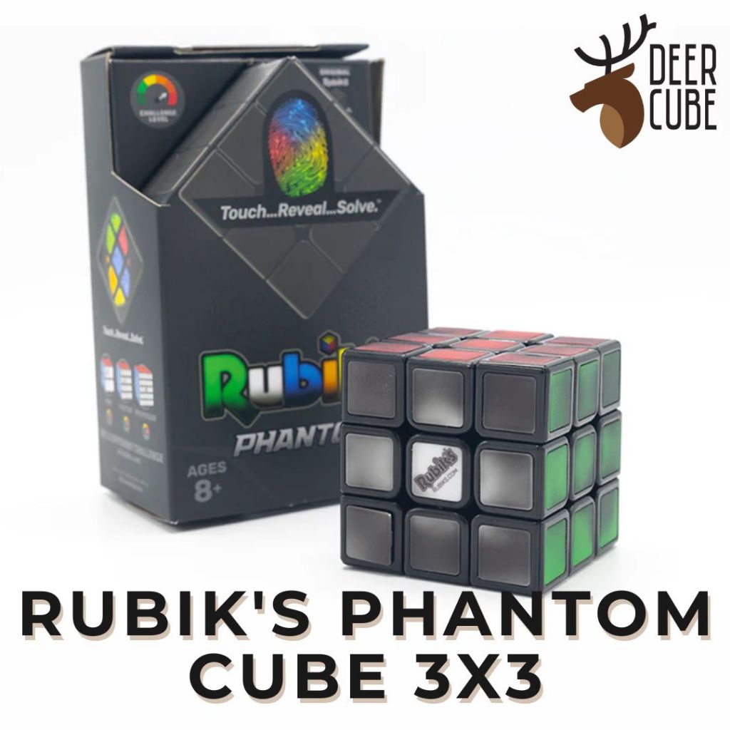 Rubik’s Phantom Cube 3x3 - Cubes Black Base 3x3x3 Hitam