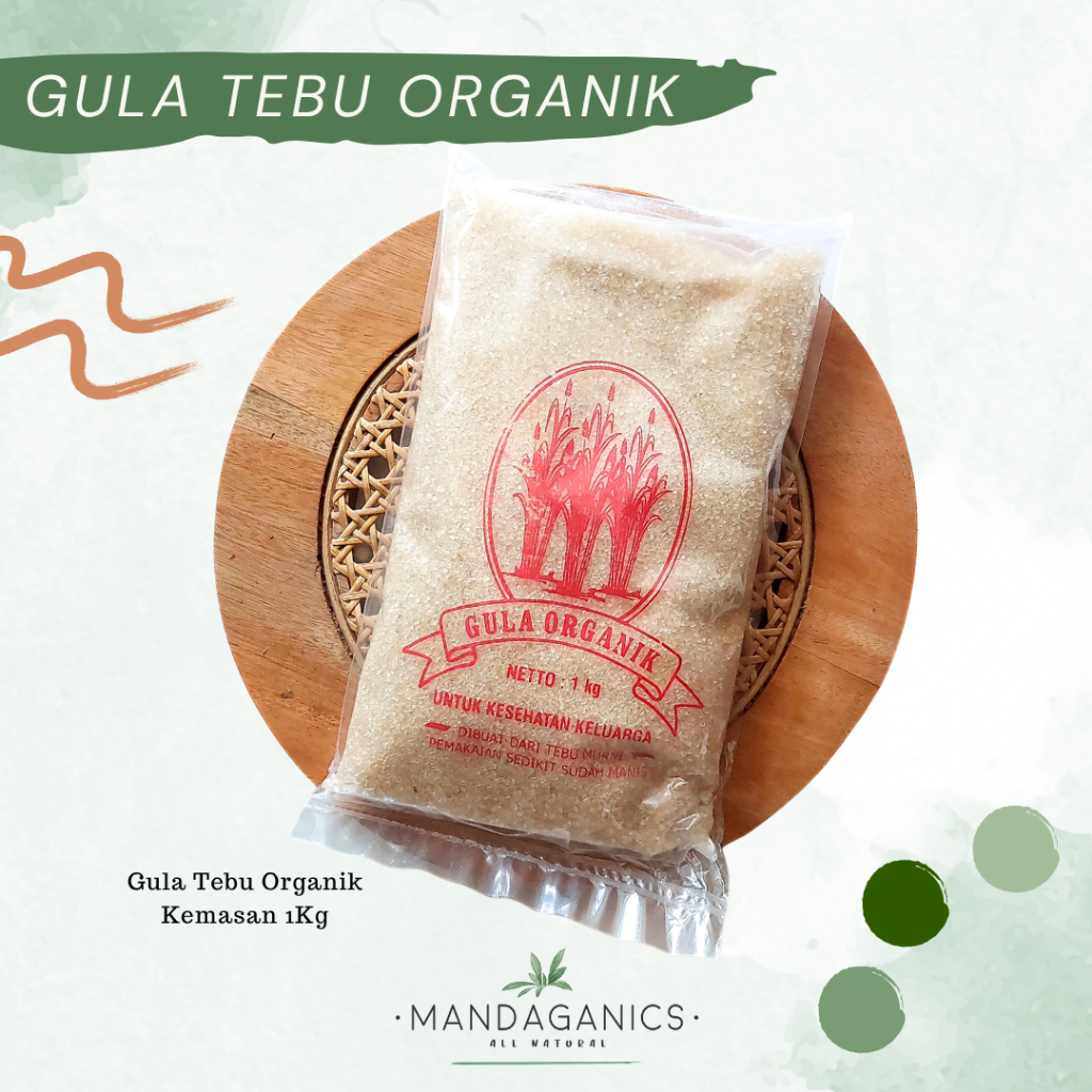 

GULA TEBU ORGANIK 1KG | RAW CANE SUGAR | GULA PASIR ORGANIK