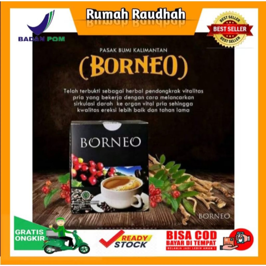 

KOPI BORNEO 1 BOX (5 SACHET) PREMIUM BLEND COFFEE ORIGINAL BPOM