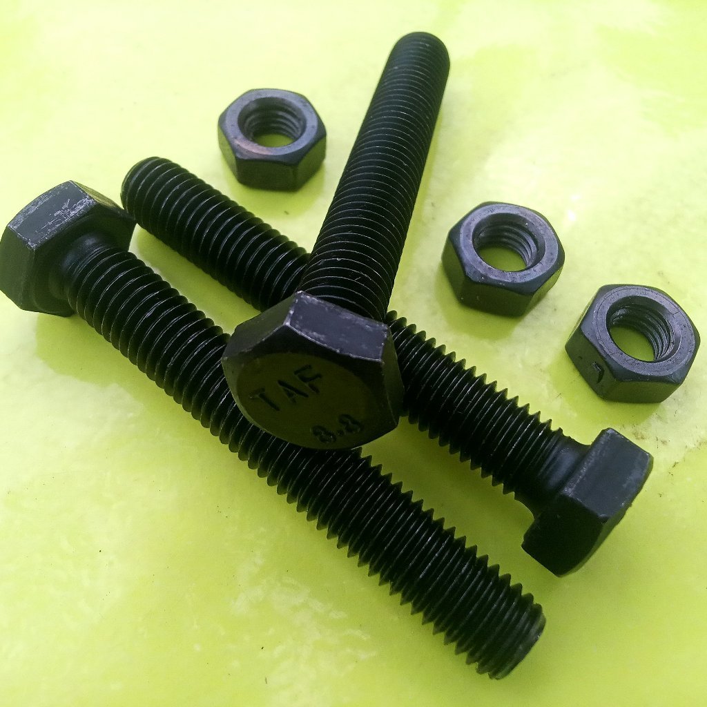 BAUT BAJA HTB 8.8 M20 X 150 FULL DRAT / BAUT BAJA M20 X 150 HITAM / BAUT 30 KUNCI 30 / BAUD FULL DRA