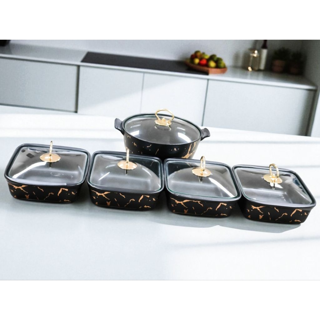 Prasmanan Vicenza motif Marmer HITAM Sm89, wadah saji Prasmanan Ivana, tempat saji dan tempat penyim