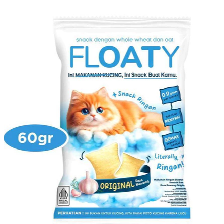 

Yummy - Floaty Snack Cemilan Ringan Rasa Bawang Original 60gr
