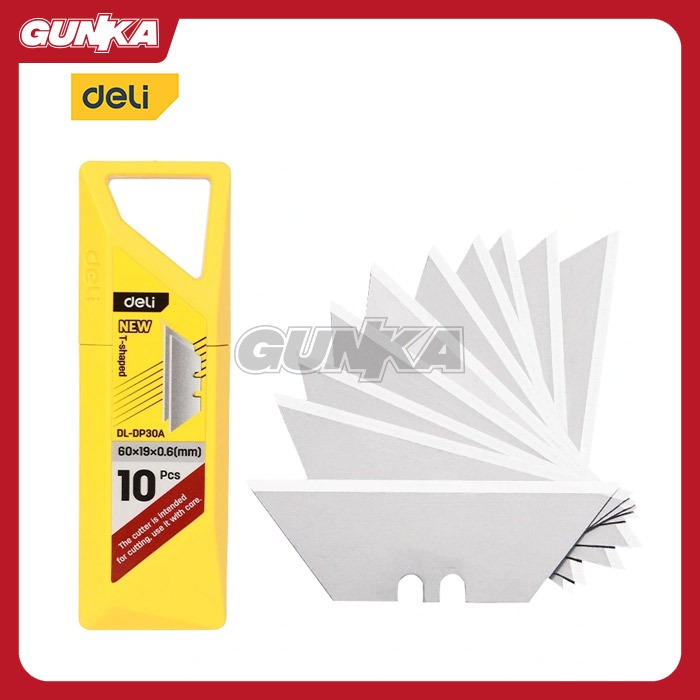 

10Pcs - Utility Knife Blades Set (SK4) DELI DLI-EDL-DP30A Refill Isi Ulang Mata Cutter Pisau