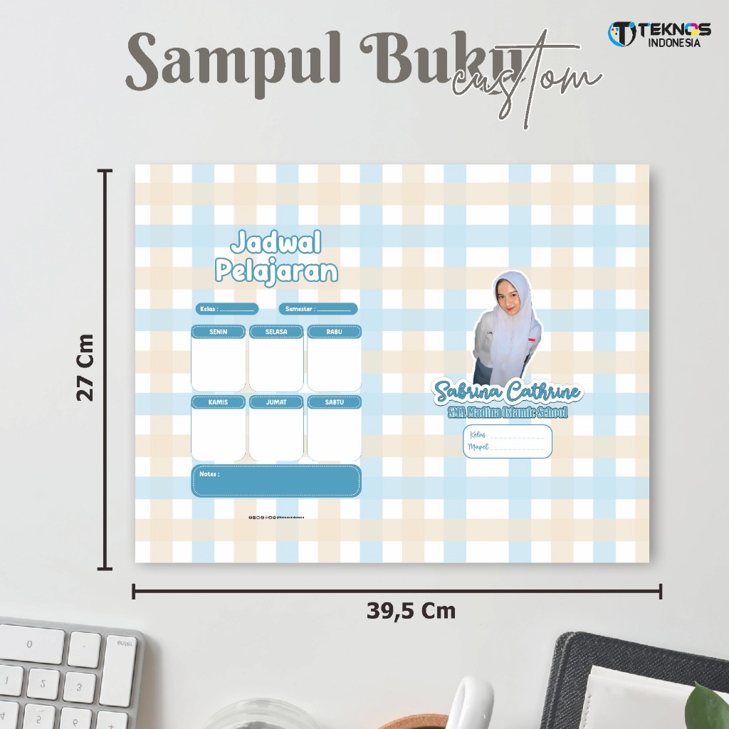 

[6PCS] SAMPUL BUKU CUSTOM NAMA - SAMPUL BUKU BAHAN PREMIUM