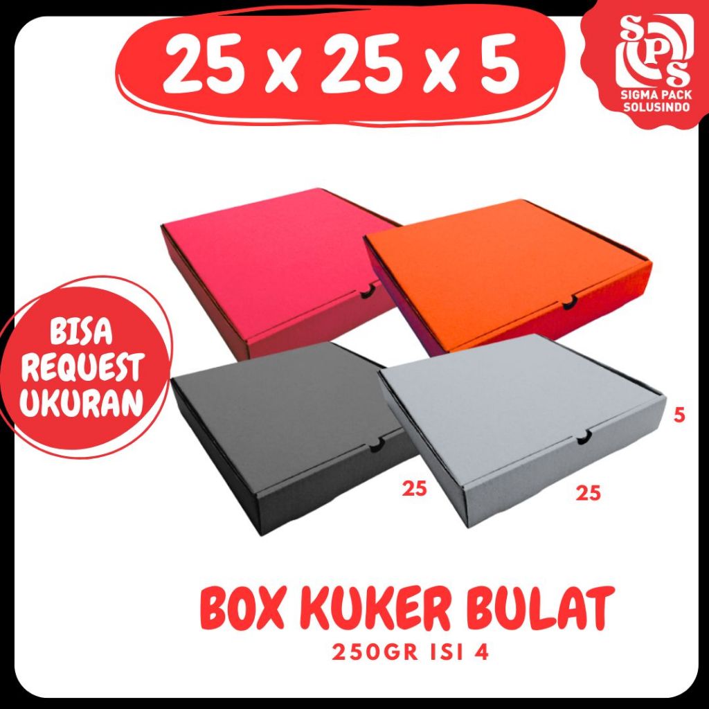 

Box Kue Kering 25x25x5 Isi 4 250 gram Oleh Oleh/Hampers/Souvenir/Pizza/Lebaran/Idul Fitri Zigma Shop