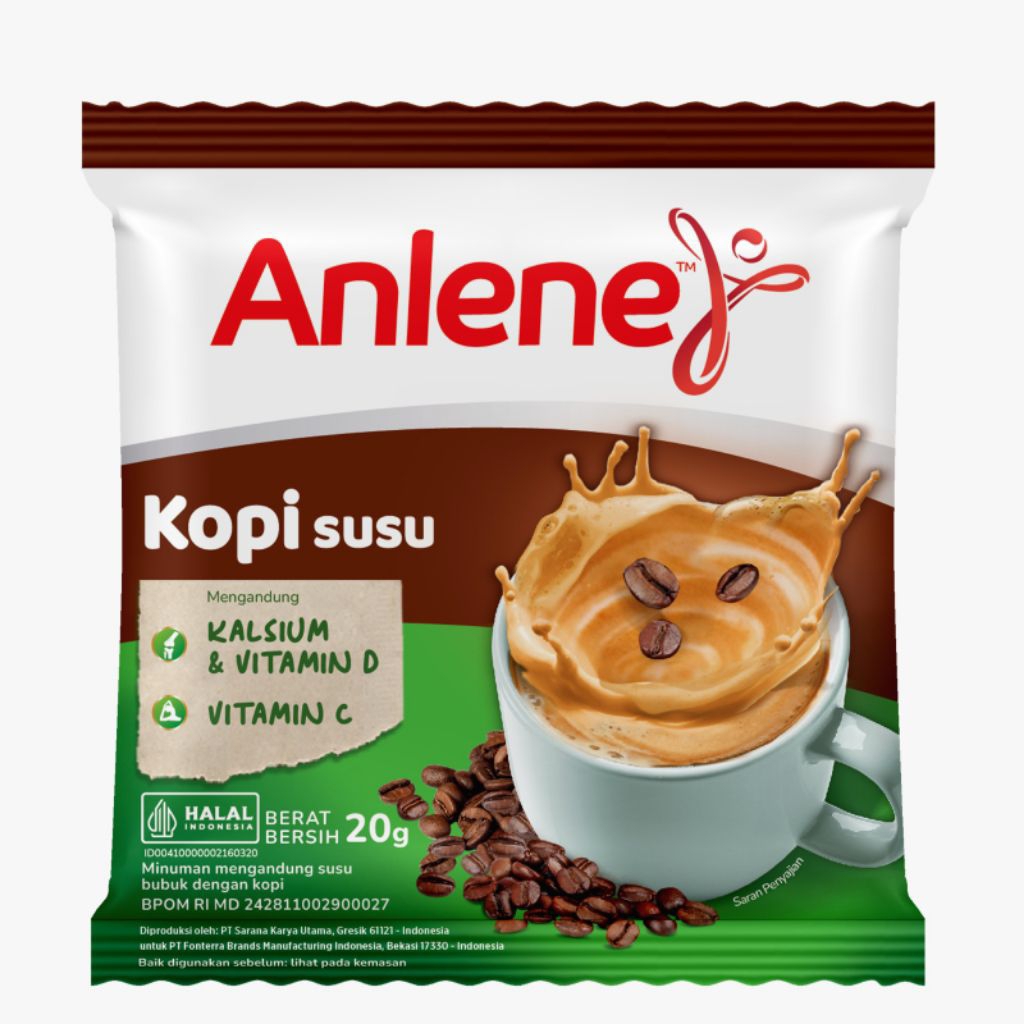 Anlene Kopi Susu 10 Sachet 20gr Tinggi Kalsium dan Vitamin D