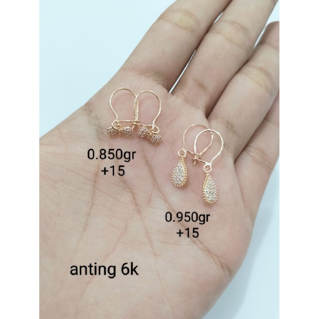 anting emas 6 karat