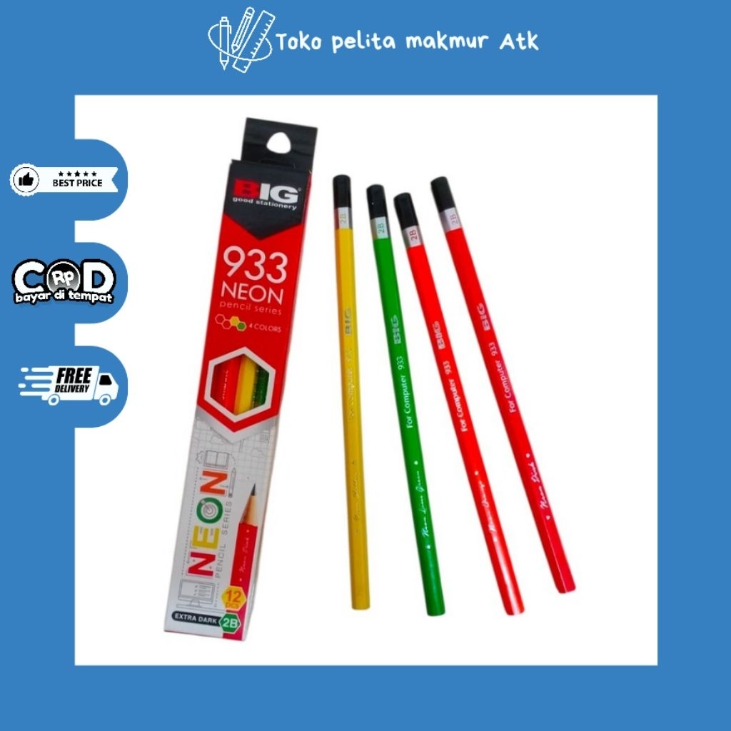 

PENSIL BIG 933 NEON (1 pack isi 12)