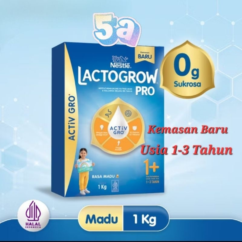 

[oddsolshop] pekanbaru/Nestle Lactogrow Pro 1+ Bubuk Minum Rasa Madu 1KG Minuman Serbuk Honey Activ