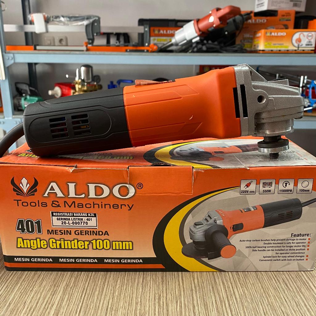 Disgrinda Aldo 4" type 401 switch samping / Mesin Gerinda Tangan 4in