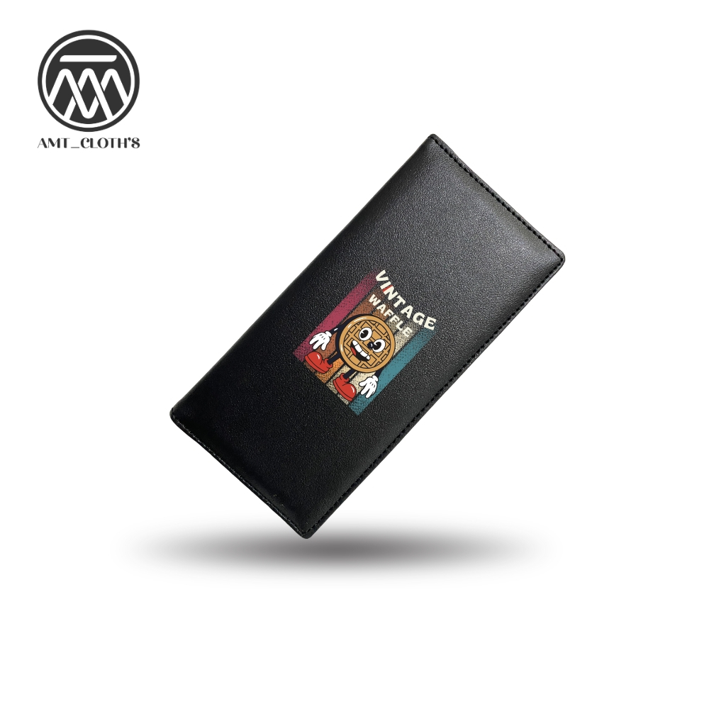Amt_Cloth's Dompet Pria Distro Panjang Vintage Waffle 009 Pu Leather Long Wallet