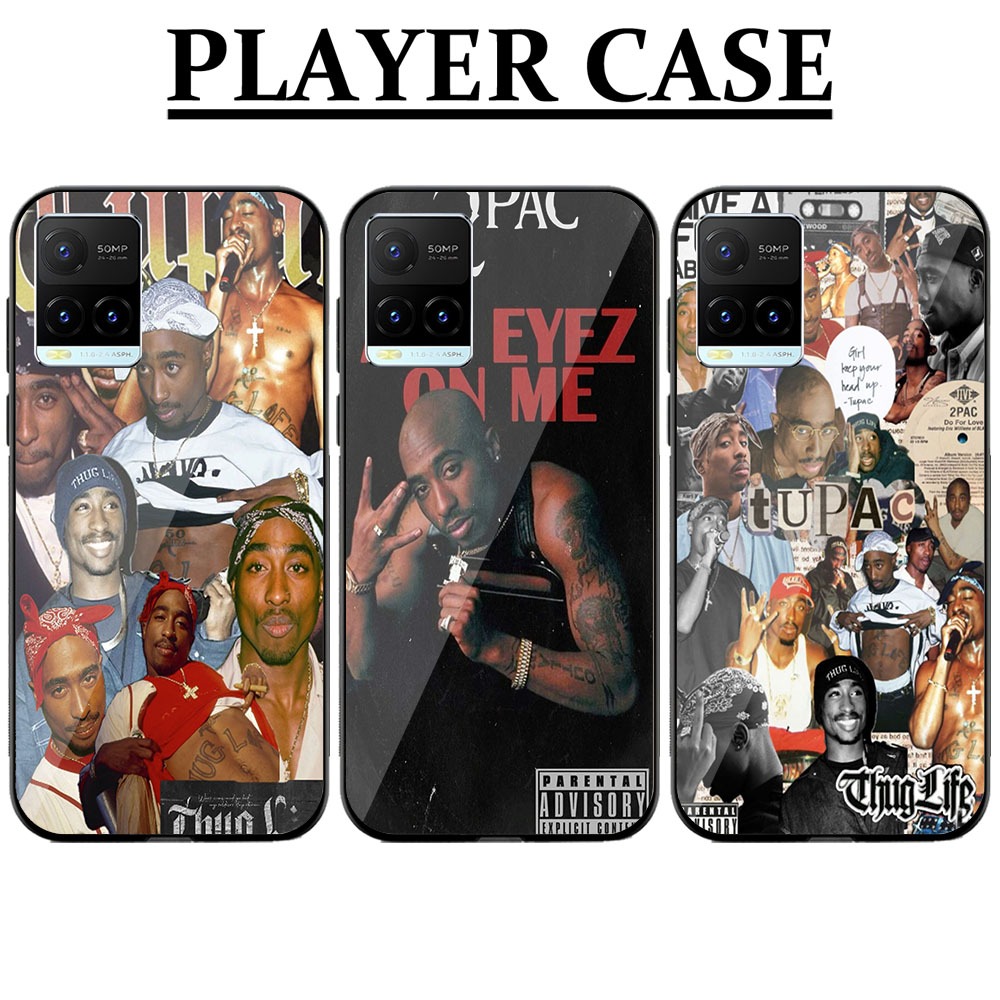 PLAYER CASE GLOSSY PREMIUM TUPAC SHAKUR UNTUK TYPE VIVO VIVO Y21 Y21S Y21A Y21T Y33T Y33S - CASE KER
