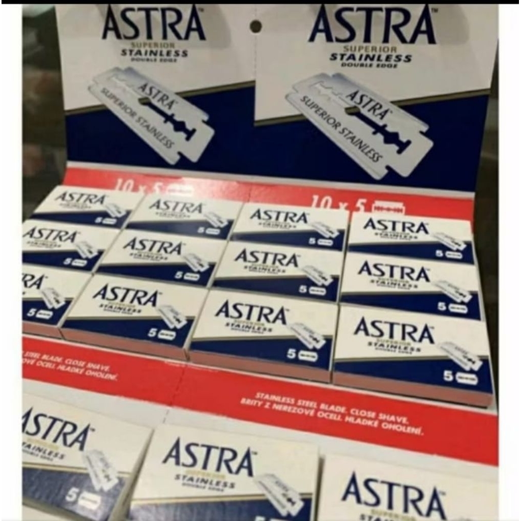 Pisau Silet Astra Superior Stainless Original/Silet Pisau Cukur Kumis