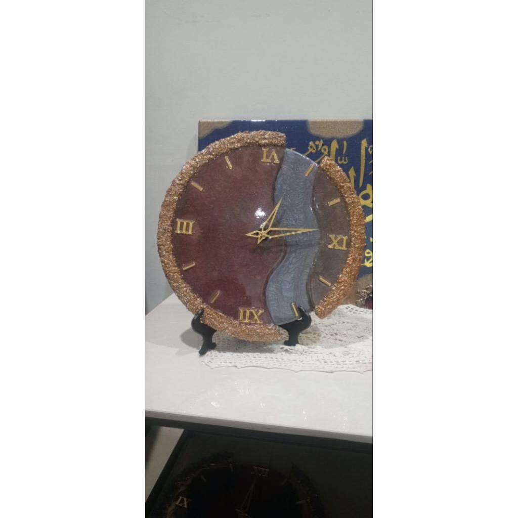 Jam Dinding Meja Resin Art / Resin Wall Table Clock