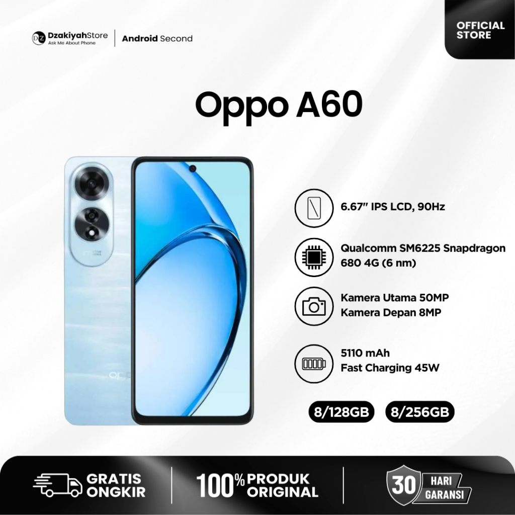 OPPO A60 SECOND FULLSET BERGARANSI