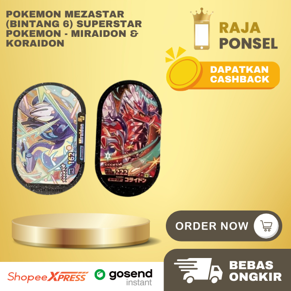 (BINTANG 6) Pokemon Mezastar Superstar Pokemon - Miraidon & Koraidon - Pikachu - Game