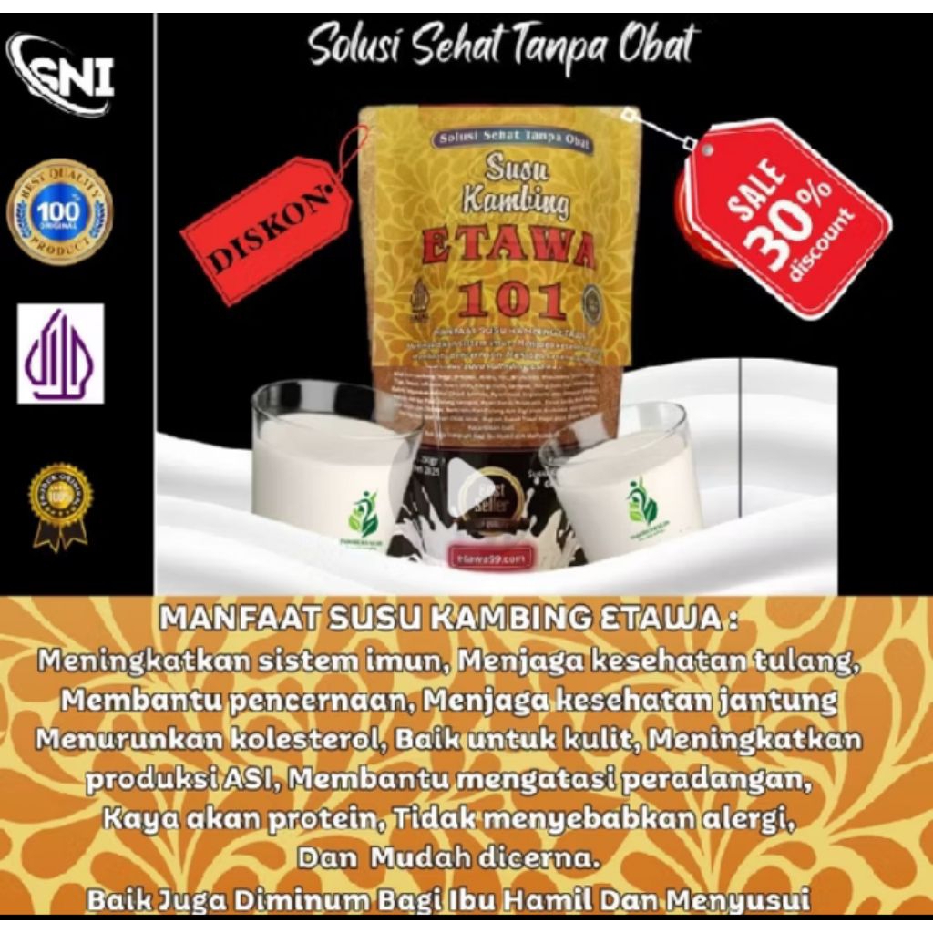 

Susu kambing etawa101 original 100% enak lezzat sehat tanpa obat