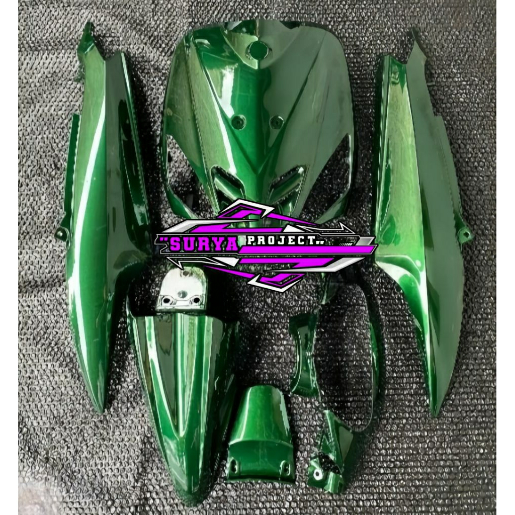 Full set body halus yamaha mio sporty warna hijau candy
