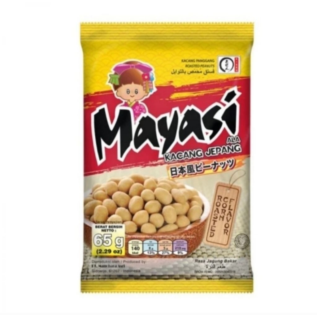 

Mayasi Ala Kacang Jepang Roasted Corn Flavor / Rasa Jagung Bakar 65 gram