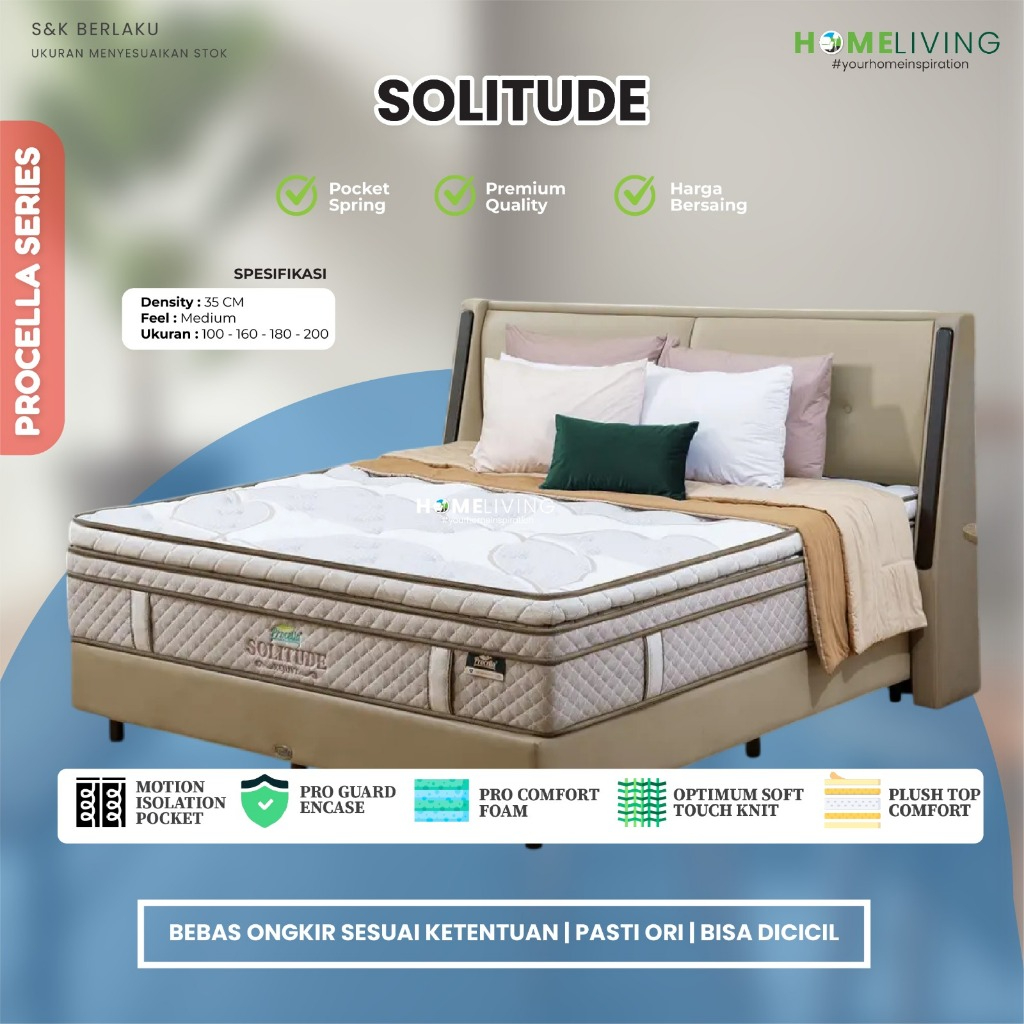 HOMELIVING - SPRINGBED PROCELLA TYPE SOLITUDE - KASUR MEREK PROCELLA - PROCELLA MATRES