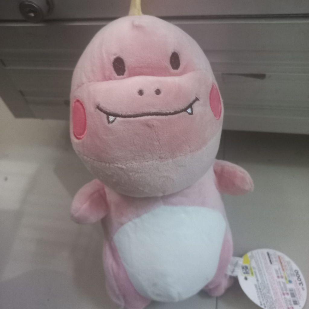 boneka dino pink kecil brand korea import