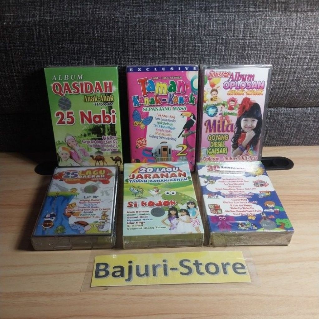 Kaset Pita Taman Kanak Kanak,TK,PAUD,Anak - Anak, Lagu Daerah/Segel/Sealed/Original/