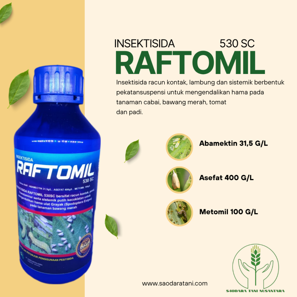 Insektisida Raftomil 530 Sc | 1Liter | Beli 3 Gratis 1 |