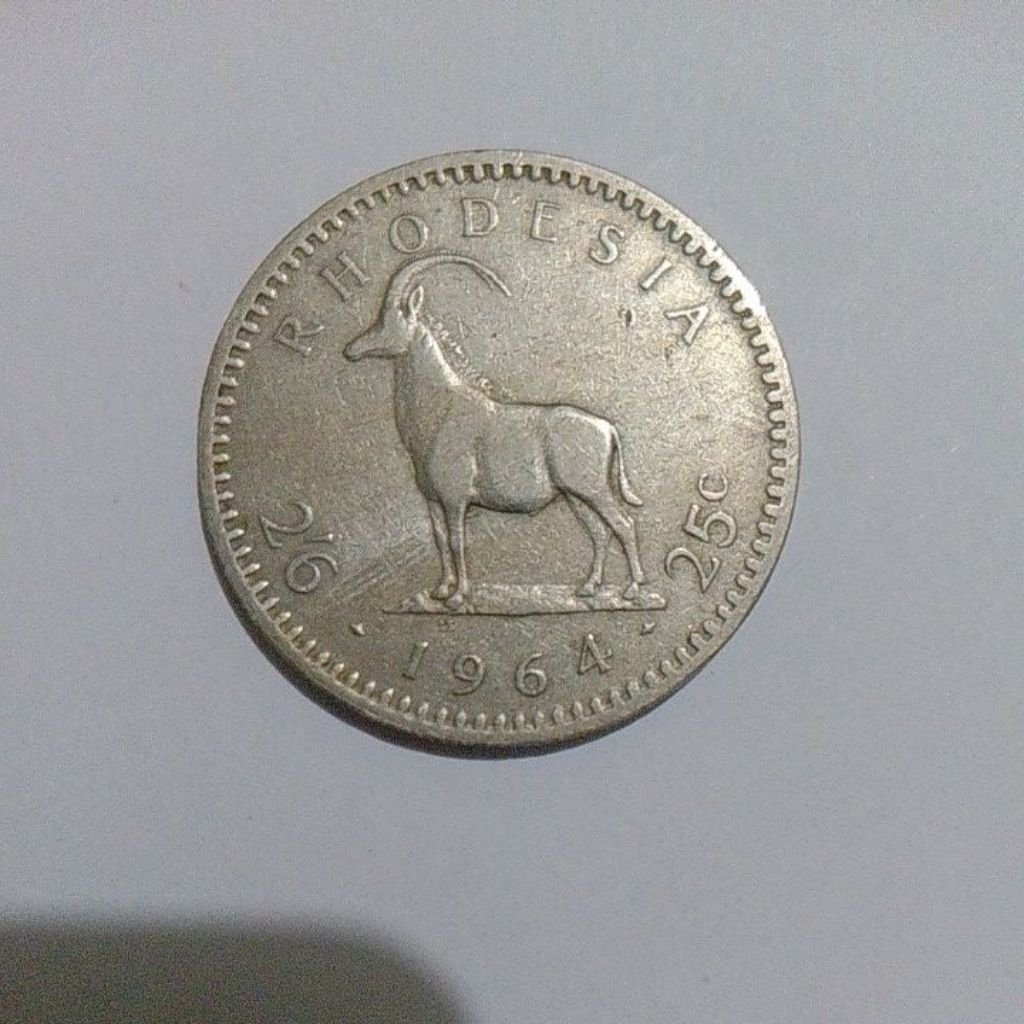 Koin Rhodesia 25 cent 1964 vf