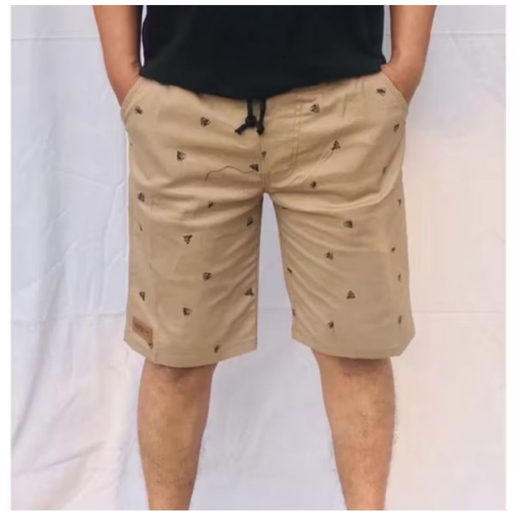 Celana Chinos pendek dewasa/ celana Chinos motif